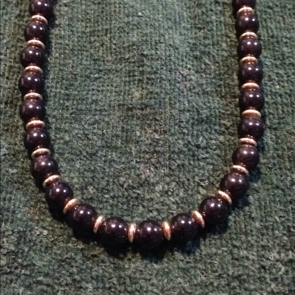 Black Bead Necklace 26"